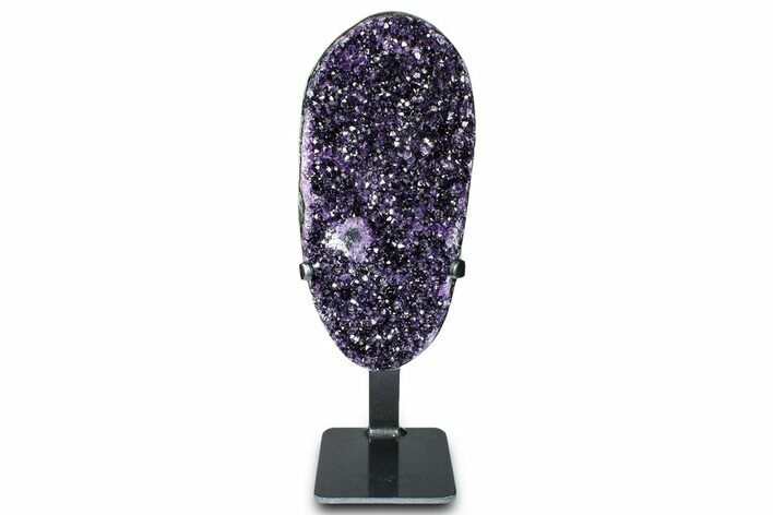 Sparkling Amethyst Geode With Metal Stand - Uruguay #368389
